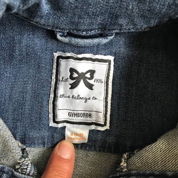 NWT Gymboree jean jacket girls S 5 6 blue denim pockets button down NEW - Picture 7 of 10